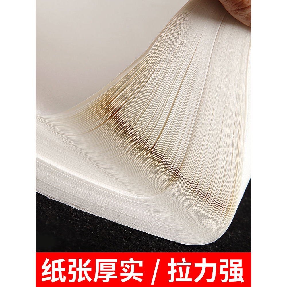 大山皮紙宣紙半生半熟四尺對開書法專用紙加厚灑金仿古毛筆字練字紙國畫生宣畫畫專用紙雲母熟宣100張批發-細節圖2
