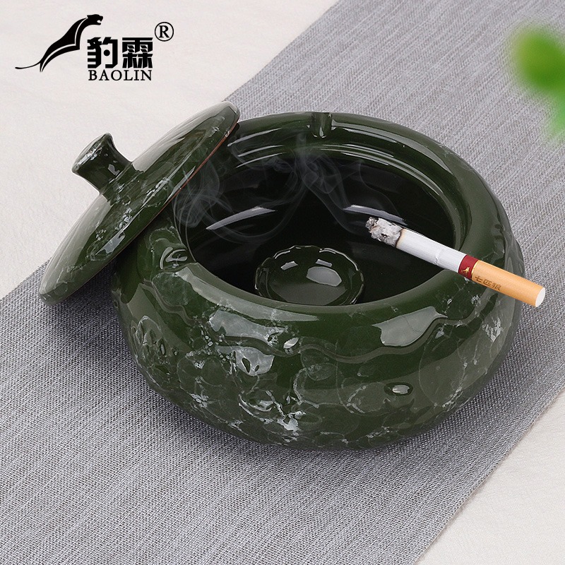 黑檀木煙灰缸原木單個中式茶桌擺設老闆辦公室簡約裝飾品泡茶工具-細節圖2