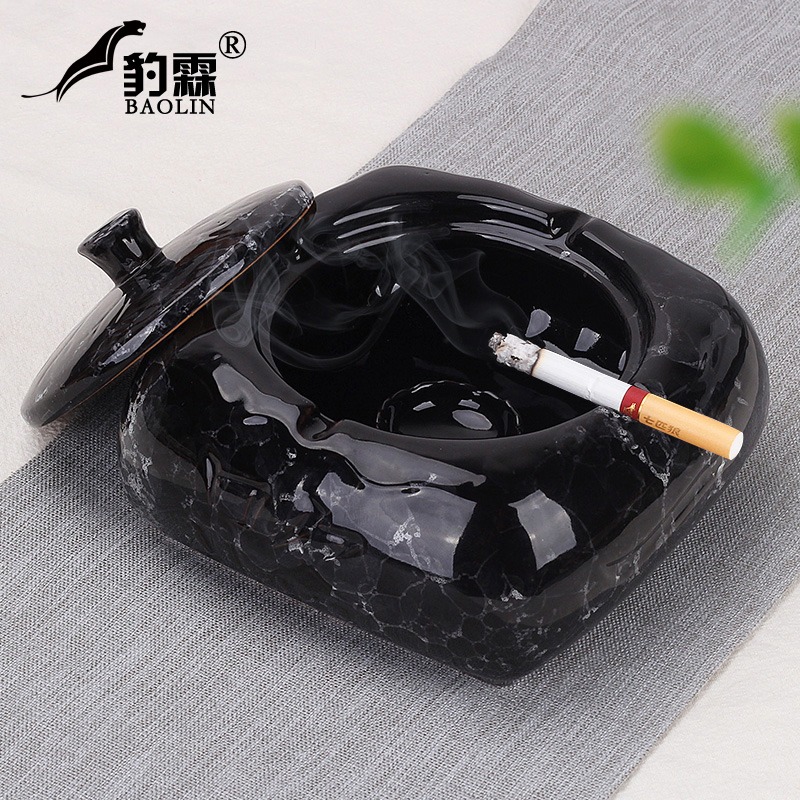 黑檀木煙灰缸原木單個中式茶桌擺設老闆辦公室簡約裝飾品泡茶工具-細節圖3