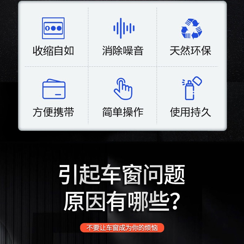 車窗潤滑劑油汽車車門電動升降玻璃異響消除天窗軌道脂清洗劑-細節圖9