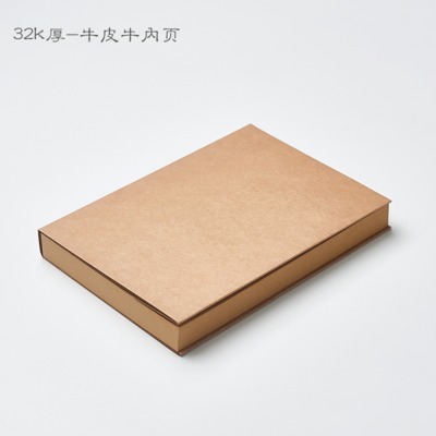 復古牛皮紙素描本16K速寫本子學生用加厚繪畫塗鴉本手繪空白塗本-細節圖6