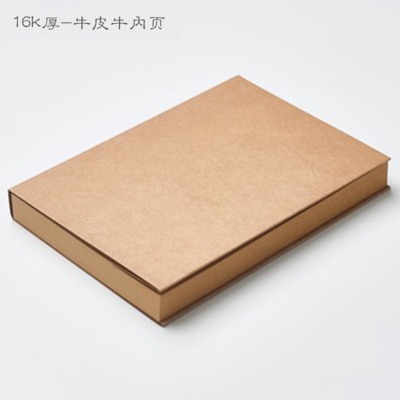 復古牛皮紙素描本16K速寫本子學生用加厚繪畫塗鴉本手繪空白塗本-細節圖10