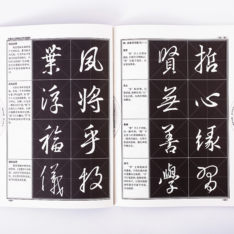 王羲之聖教序行書毛筆字帖入門臨摹教程成人初學者學生軟筆行書範本毛筆字書法臨帖培訓教材-細節圖2