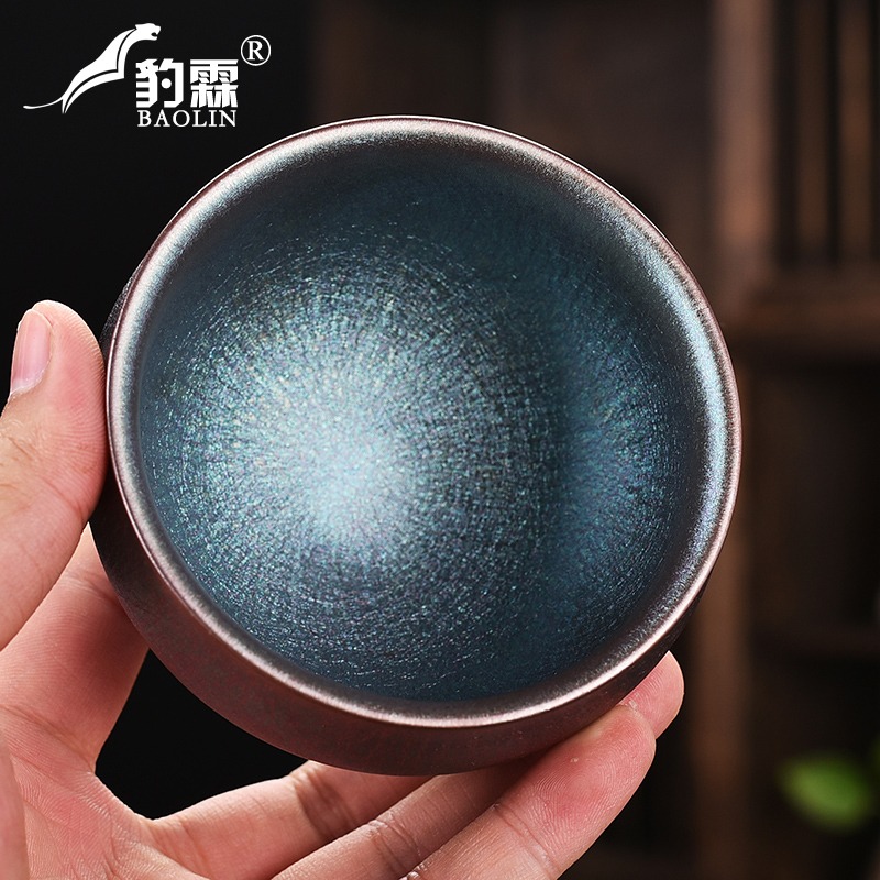 建盞茶杯主人杯個人專用純手工建窯建盞大號品茗杯功夫茶家用茶盞-細節圖3