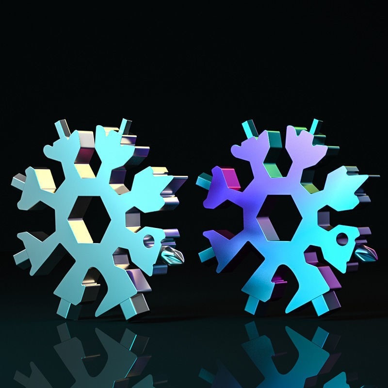 多功能雪花扳手戶外組合工具便攜帶小型起瓶器八角合金開瓶器-細節圖2