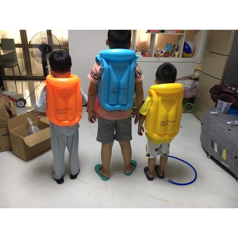 兒童救生衣浮力充氣背心小孩浮圈泳衣馬甲泳圈初學游泳裝備游泳圈-細節圖8