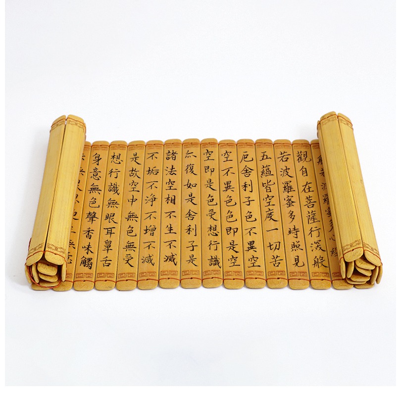 空白竹簡可手寫道具定製刻字毛筆書法復古情書三字經竹書弟子規孫子兵法仿古書簽菜單婚書百家姓古代的書卷-細節圖8