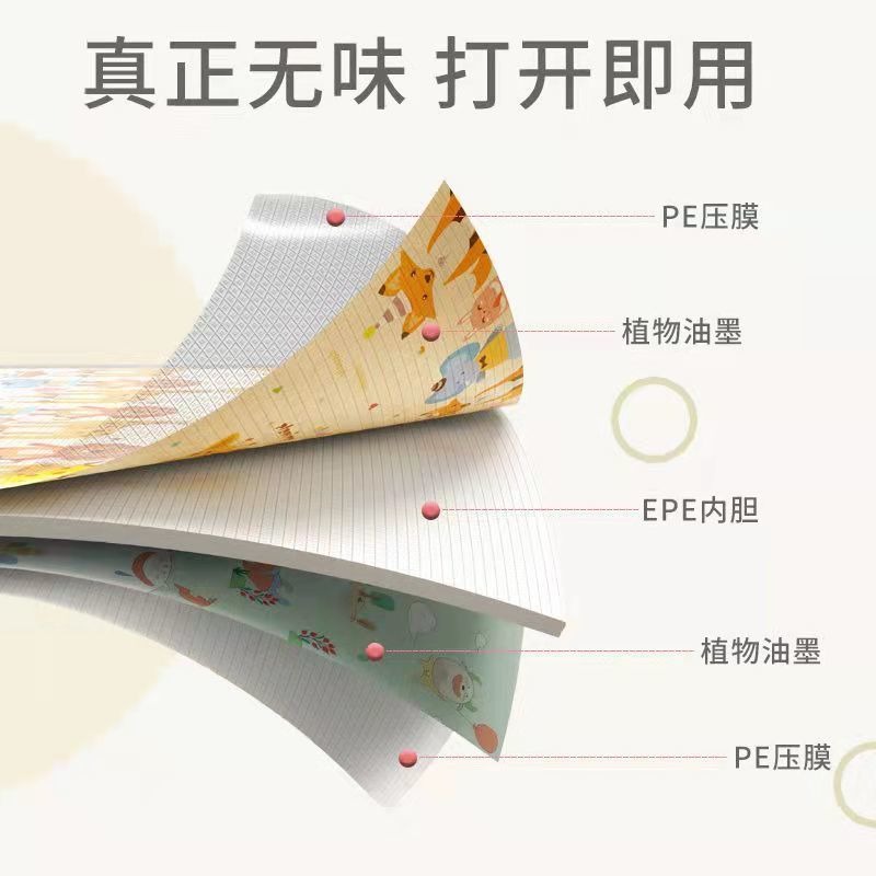 寶寶爬行墊加厚家用嬰兒童爬爬墊定製無毒無味xpe泡沫客廳地墊子-細節圖4