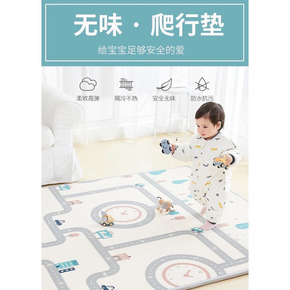 寶寶爬行墊加厚家用嬰兒童爬爬墊定製無毒無味xpe泡沫客廳地墊子-細節圖6