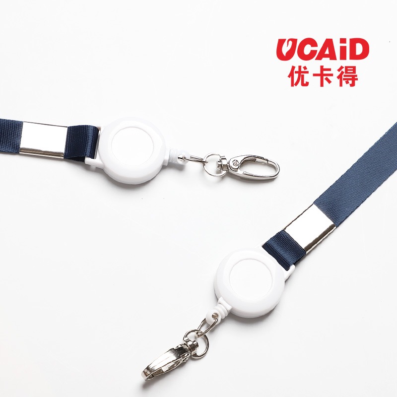 工作證卡套易拉扣掛繩學生員工門禁卡套胸卡吊繩伸縮扣定做印logo-細節圖2
