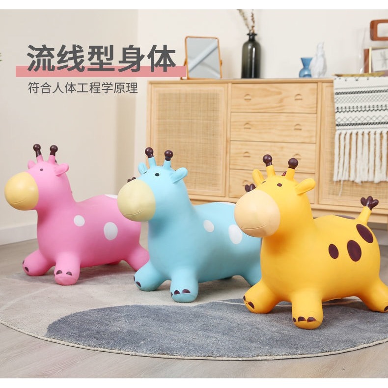跳跳馬兒童充氣騎馬玩具帶音樂無毒加大加厚寶寶幼兒園坐騎跳跳鹿-細節圖6