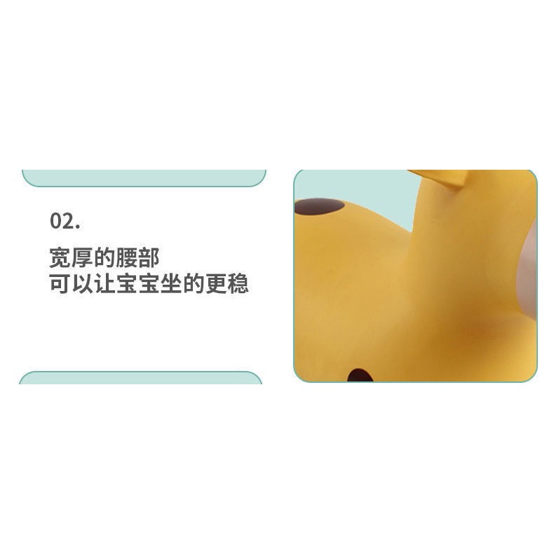 跳跳馬兒童充氣騎馬玩具帶音樂無毒加大加厚寶寶幼兒園坐騎跳跳鹿-細節圖9