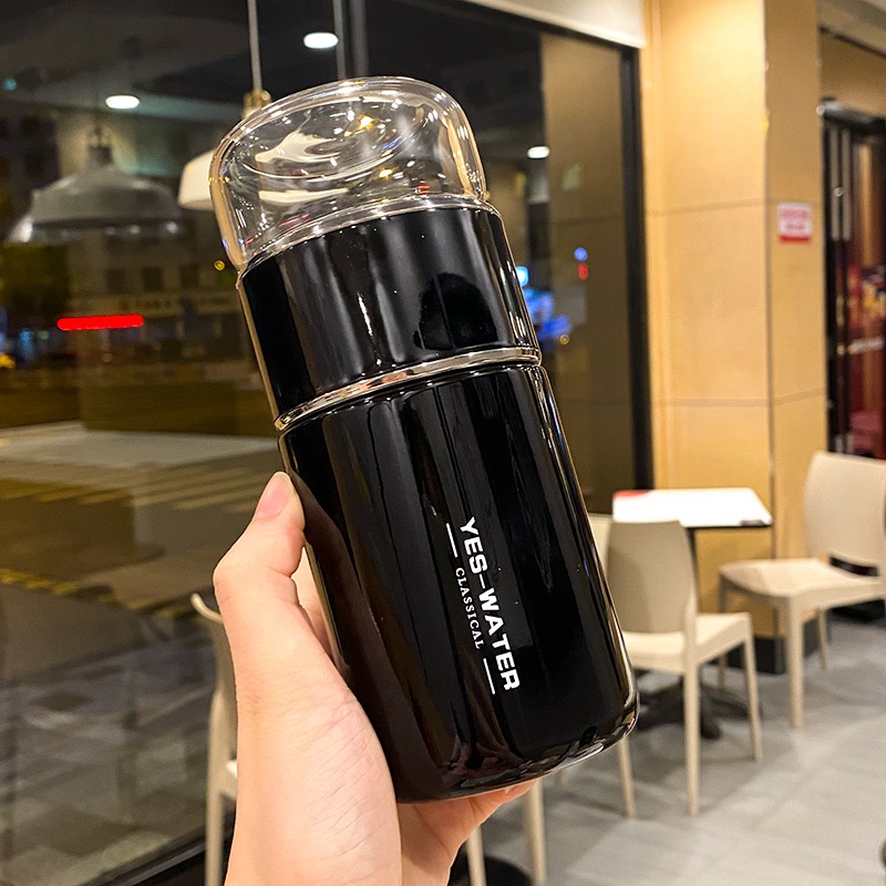 學生花茶杯子簡約可愛網紅ins便攜泡茶水杯茶水分離保溫杯女茶隔-細節圖6