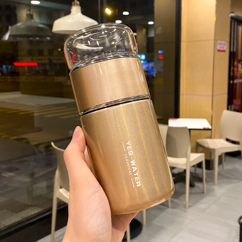 學生花茶杯子簡約可愛網紅ins便攜泡茶水杯茶水分離保溫杯女茶隔-細節圖7