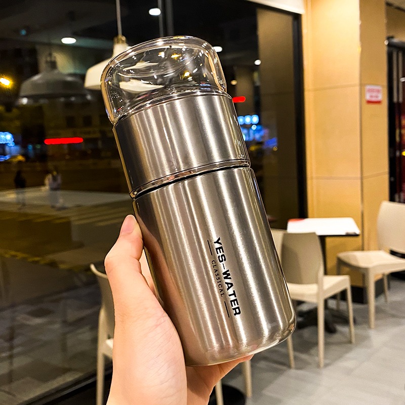 學生花茶杯子簡約可愛網紅ins便攜泡茶水杯茶水分離保溫杯女茶隔-細節圖8