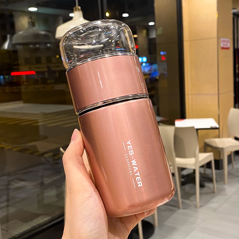 學生花茶杯子簡約可愛網紅ins便攜泡茶水杯茶水分離保溫杯女茶隔-細節圖9