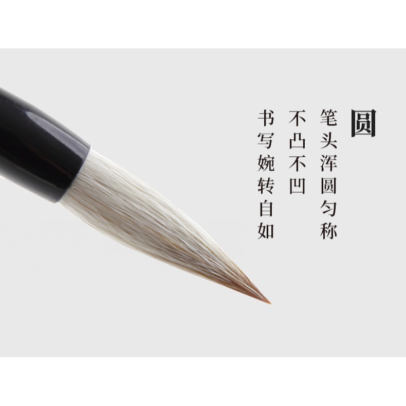 毛筆兼毫初學毛筆套裝大中小號白雲毛筆學生書法練字專用毛筆國畫工筆畫成人練習實惠勾線軟筆初學者楷書套裝-細節圖10
