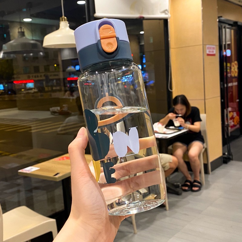 創意簡約水杯男女士學生大容量運動個性潮流便攜防摔刻度水壺戶外-細節圖8