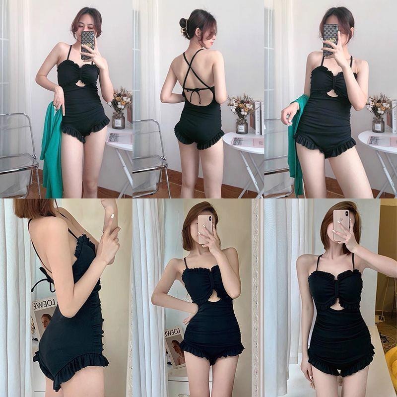 高顏值游泳衣女裝溫泉2022新款韓國ins超仙連體性感保守遮肚顯瘦-細節圖8