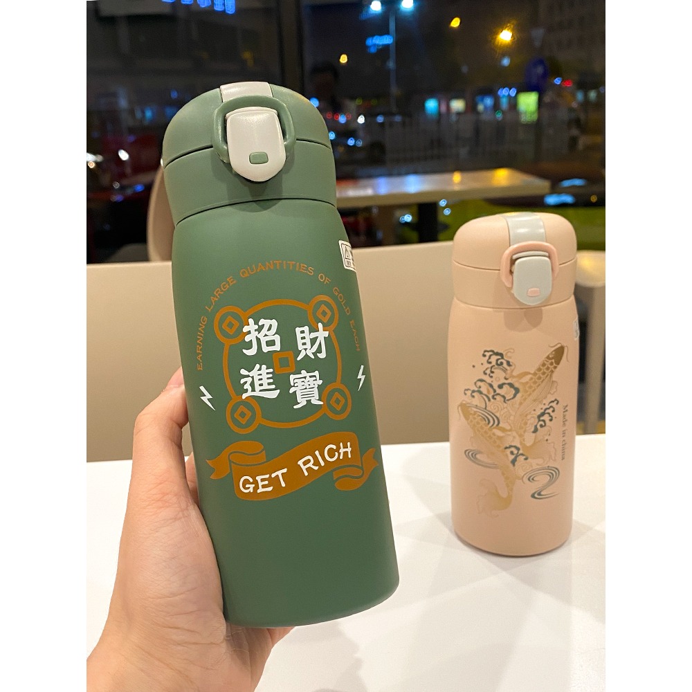 彈蓋保溫杯女學生簡約便攜國潮高檔水杯大容量男創意個性潮流杯子-細節圖2