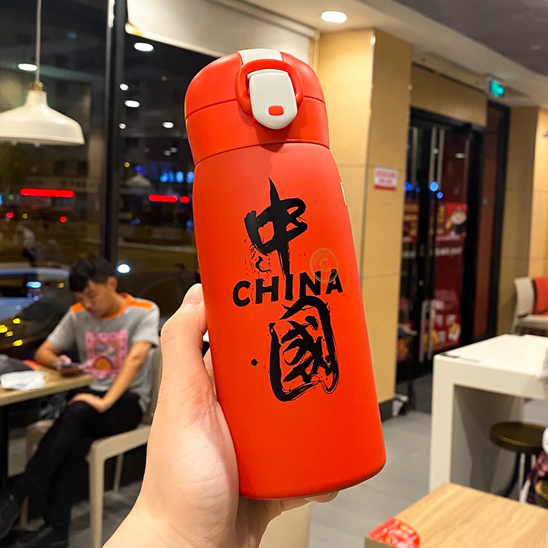 彈蓋保溫杯女學生簡約便攜國潮高檔水杯大容量男創意個性潮流杯子-細節圖8