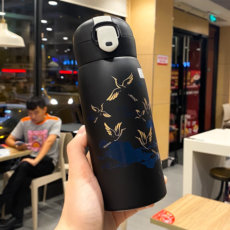 彈蓋保溫杯女學生簡約便攜國潮高檔水杯大容量男創意個性潮流杯子-細節圖9