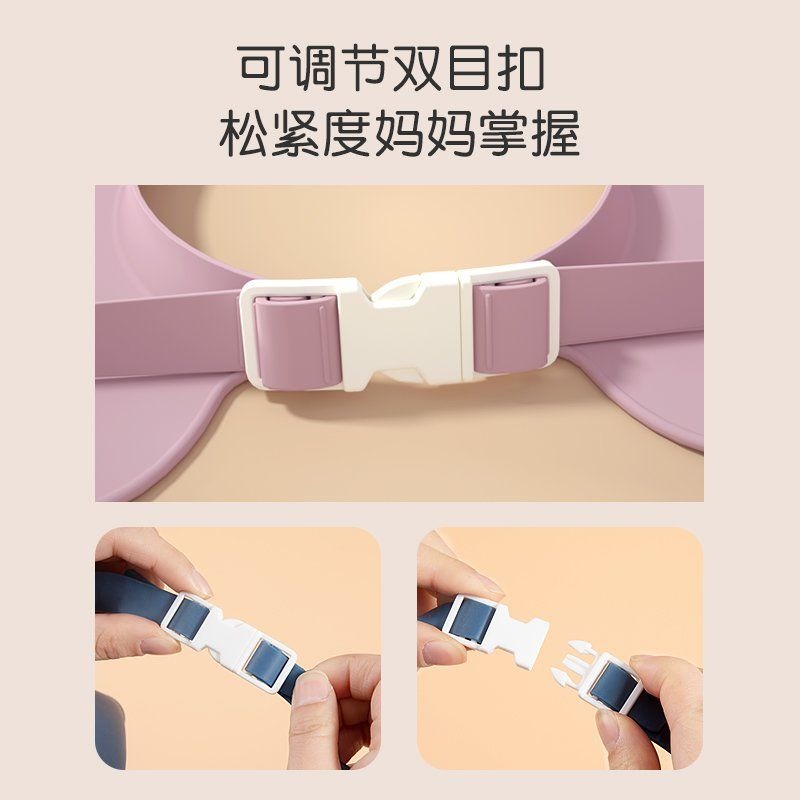 寶寶洗頭神器兒童擋水帽嬰兒洗澡浴帽小孩洗頭發防水護耳朵遮水帽-細節圖5