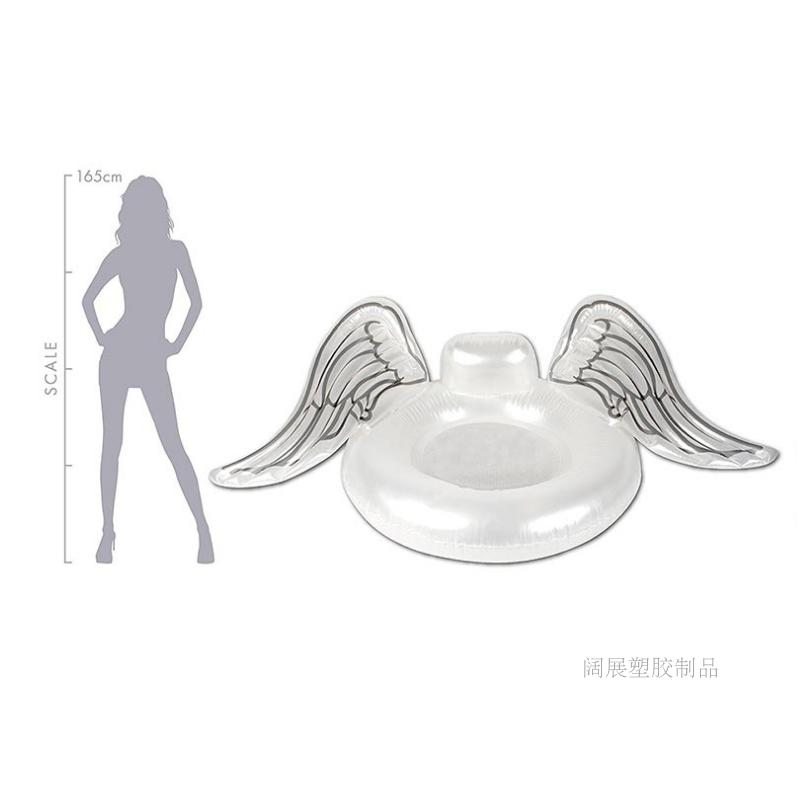 INS新款充氣天使翅膀游泳圈充氣天使之翼浮牀浮排水上躺椅-細節圖5