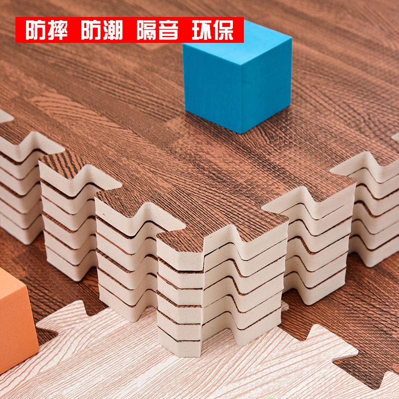 兒童爬行墊仿木紋拼接嬰兒爬爬墊xpe泡沫墊子客廳地墊臥室打地鋪1-細節圖2