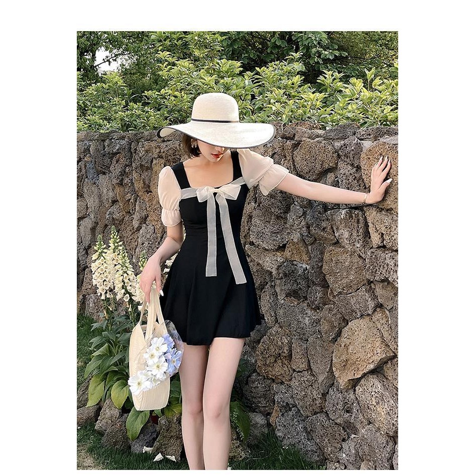 法式游泳衣女士純欲成人分體遮肉保守型顯瘦2022最新款泡溫泉泳裝-細節圖10