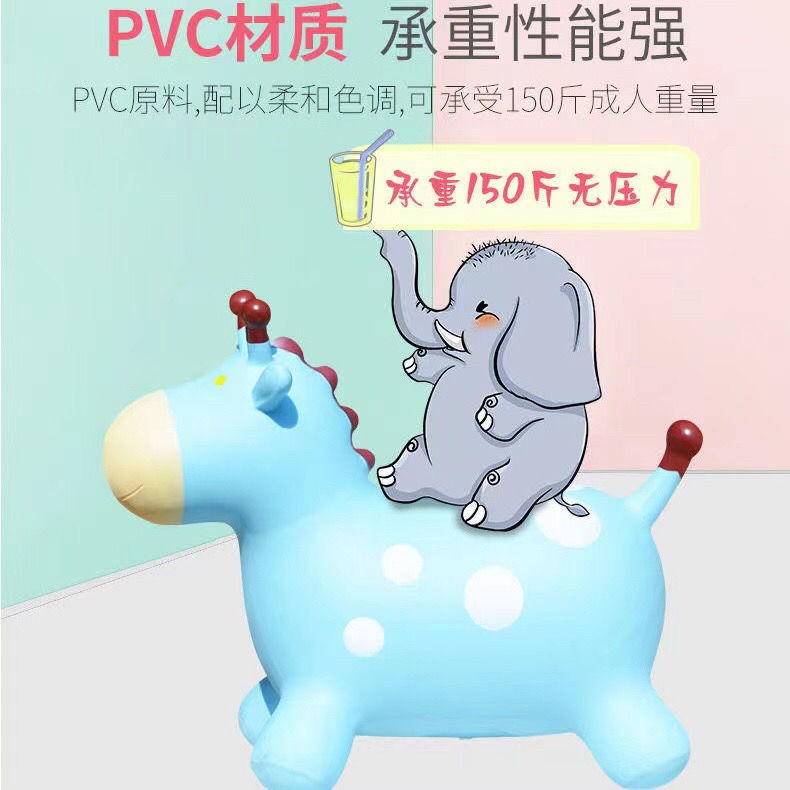 跳跳馬兒童充氣馬帶音樂寶寶坐騎馬跳跳鹿玩具無毒加大加厚跳跳球-細節圖6