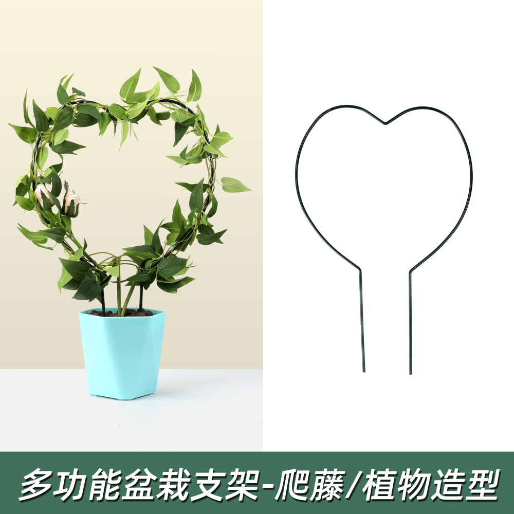 爬藤架子室內心形架鐵線蓮山烏龜攀爬架綠植小支架鐵藝支撐桿-細節圖4