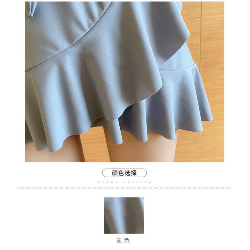 韓國ins遮肚顯瘦保守長袖小清新學生仙女範2022年新款泳衣女溫泉-細節圖8