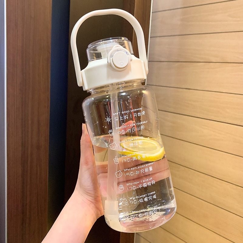 水杯女網紅款大水壺夏季天便攜背帶戶外帶吸管簡約男學生喝水杯子-細節圖6