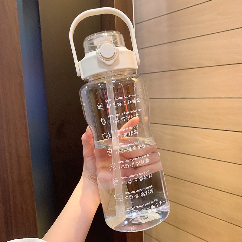 水杯女網紅款大水壺夏季天便攜背帶戶外帶吸管簡約男學生喝水杯子-細節圖10