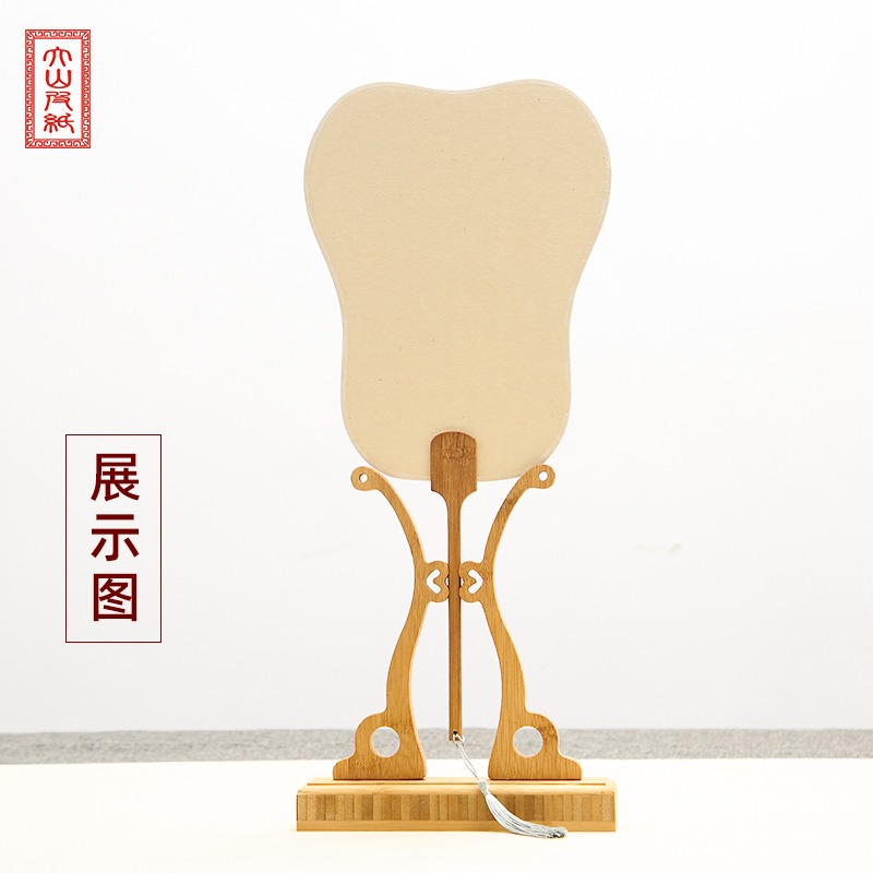 扇架團扇托架扇座底宮扇架長柄楠竹實木中國風摺扇架放扇子的架子-細節圖2