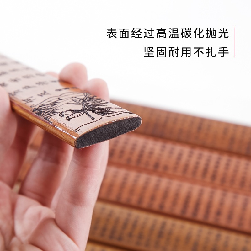 家用竹條加厚戒尺經典國學教師女專用教鞭竹擺件國畫書法刻度尺子小學生弟子規三字經道德經家法竹戒罰打神器-細節圖4
