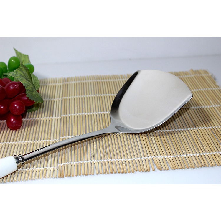 輕奢陶瓷柄鍋鏟炒勺防燙瓷柄長柄炒菜鏟廚具烹飪工具廚房用品-細節圖5