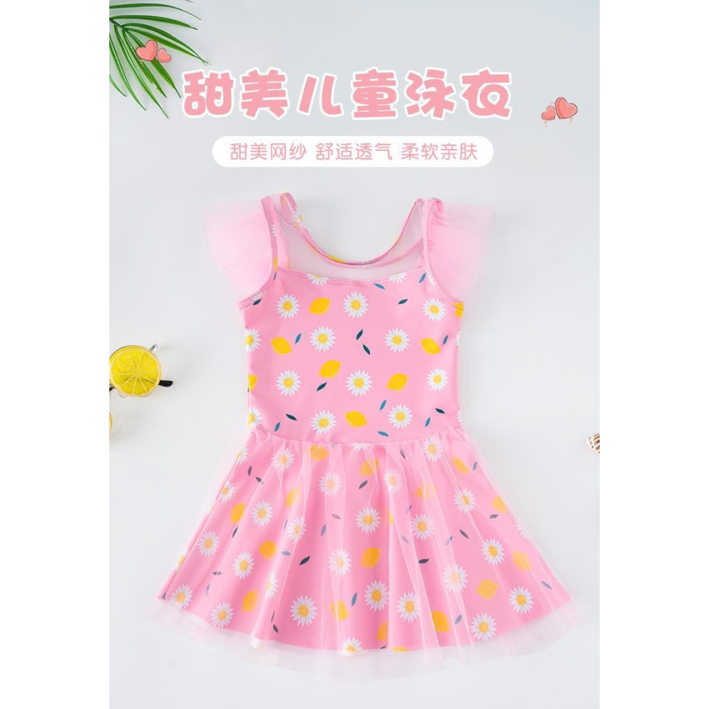 兒童泳衣女孩2022新款夏小中大童連體寶寶公主可愛洋氣防曬泳裝備-細節圖6