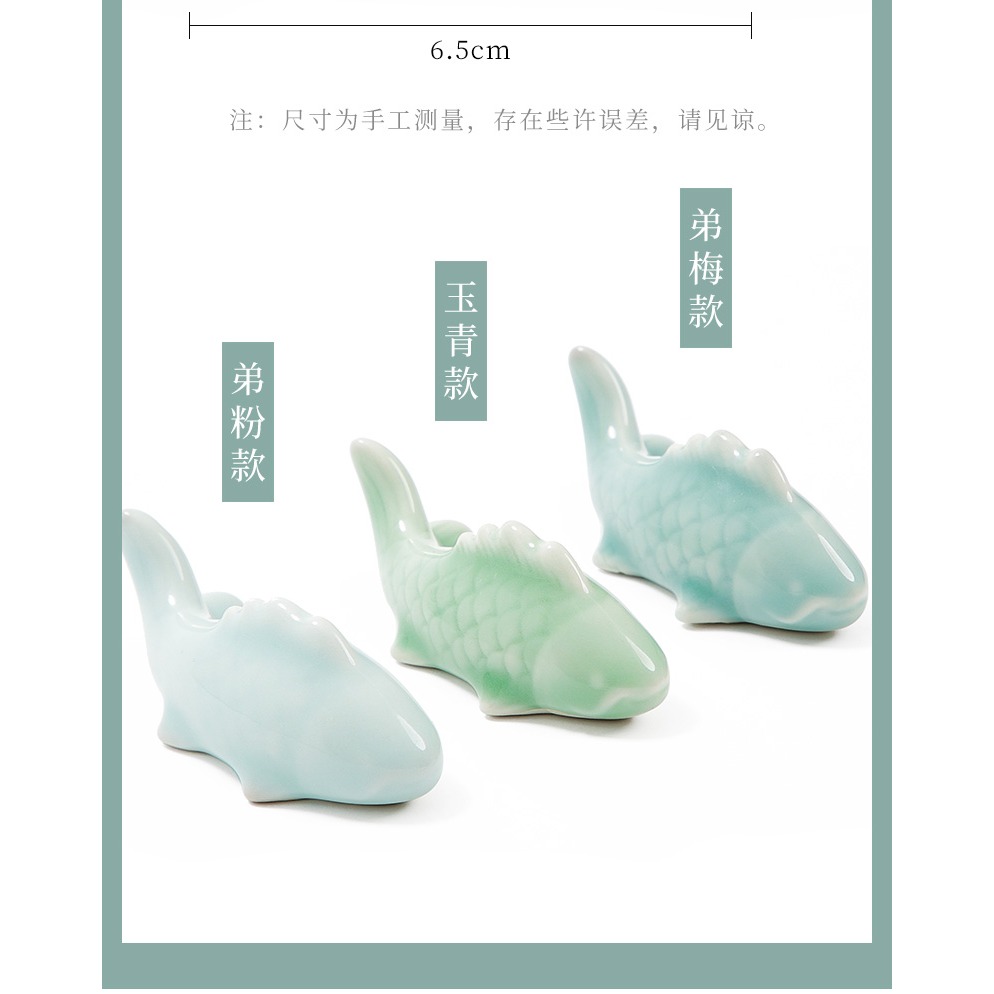 大山皮紙錦鯉陶瓷個性筆擱古風可愛毛筆筆山文房四寶書法國畫用品學生桌面擺件創意擱筆的架子茶寵萌物鎮紙-細節圖9