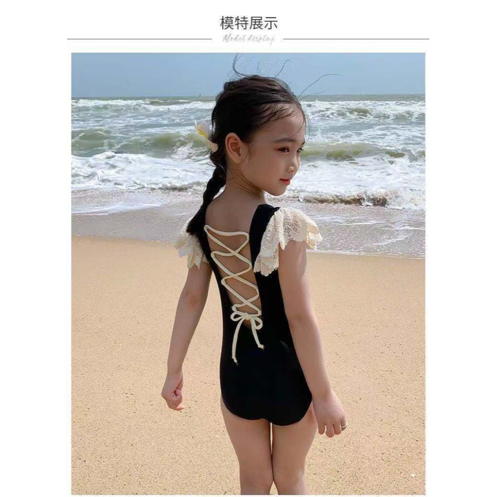 2022新款女童泳衣連體韓版度假洋氣公主甜美女孩中大童兒童游泳衣-細節圖8