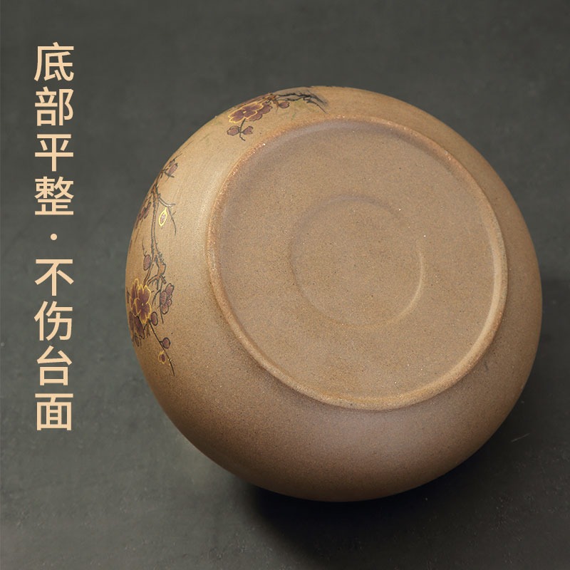 大山皮紙粗陶筆洗文房四寶陶瓷筆洗缸書法國畫水盂用品毛筆洗筆碗大號家用茶具擺件茶洗杯洗缸-細節圖4