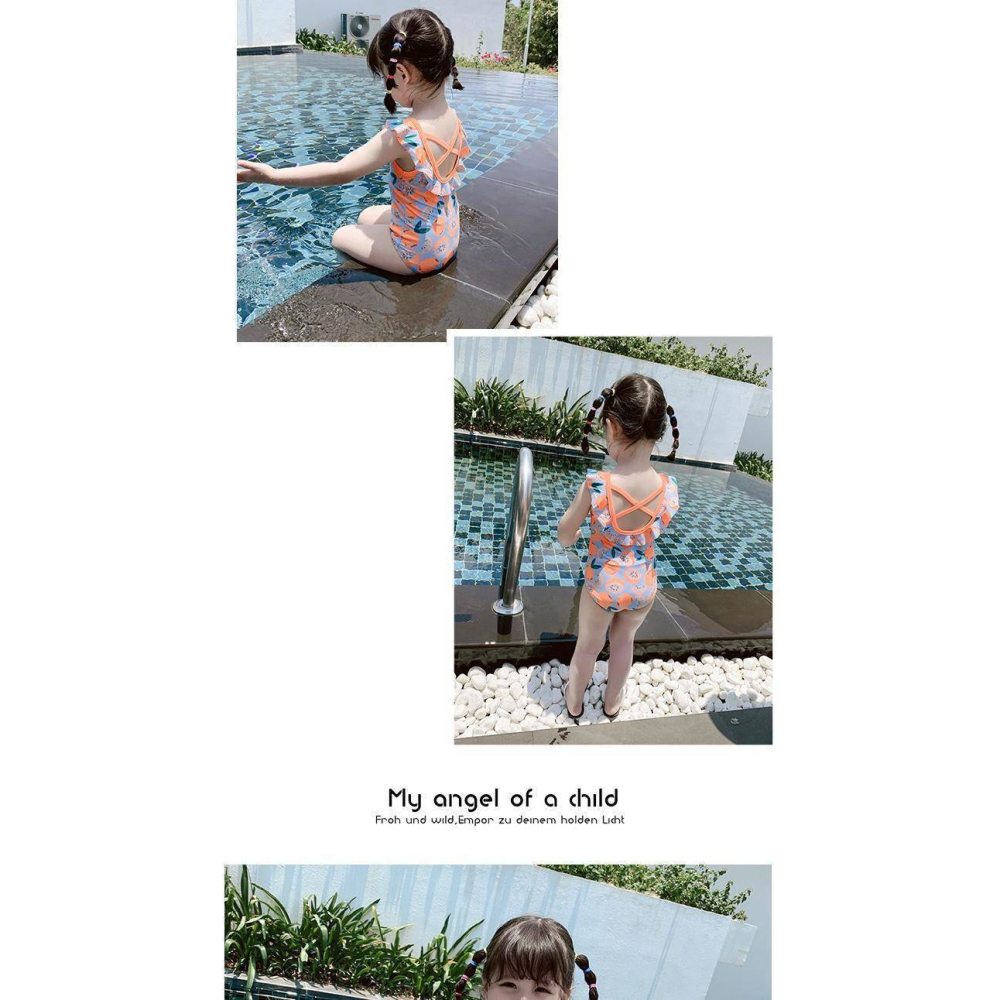 2022新款女童連體泳衣夏季裝韓版泳裝寶寶兒童小公主夏天海邊旅遊-細節圖10