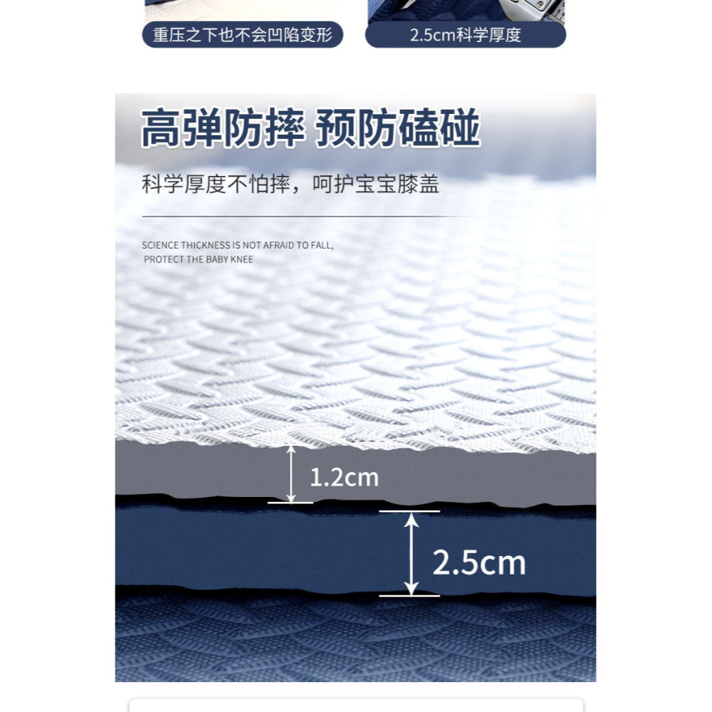 泡沫地墊拼接加厚海綿墊嬰兒家用防潮兒童爬爬墊臥室榻榻米爬行墊-細節圖10