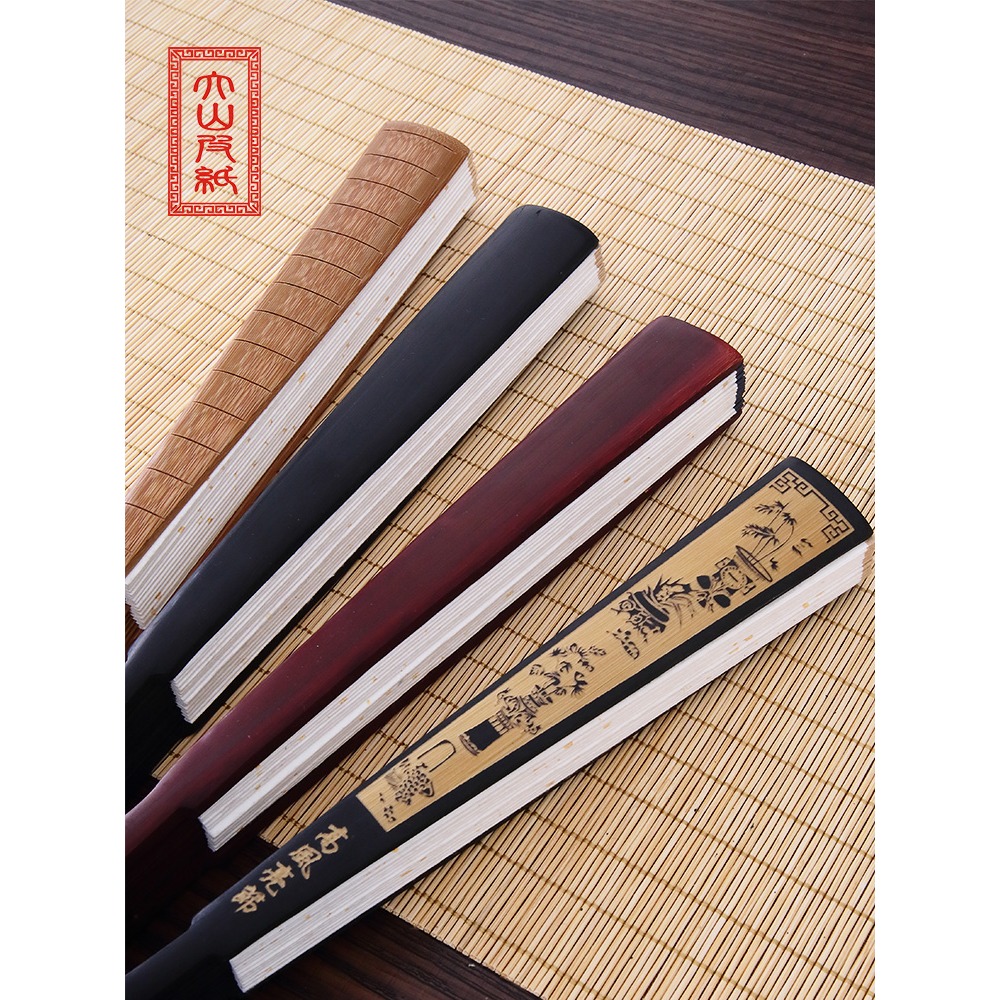 古風空白摺扇宣紙繪畫扇中國風男女式隨身扇書法題字國畫用折疊扇-細節圖2