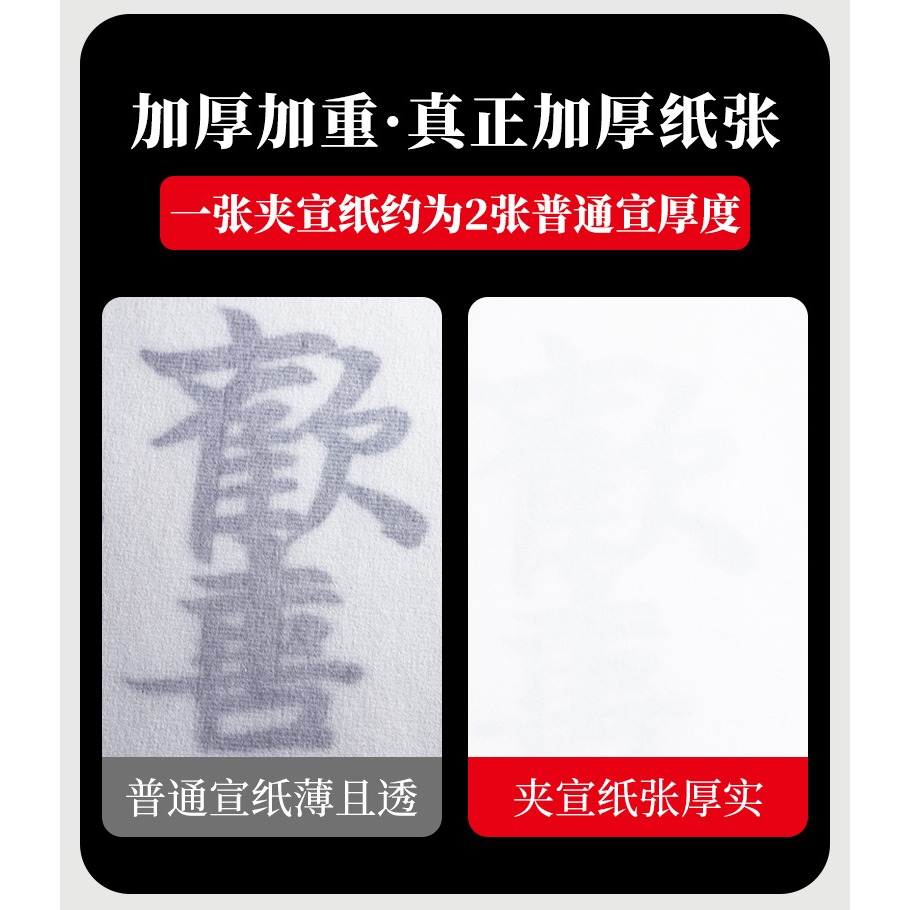 大山皮紙加厚夾宣長卷宣紙雙層國畫生宣紙毛筆字榜書書法專用紙二層微噴打印70g書畫紙水墨畫山水寫意作品紙-細節圖9