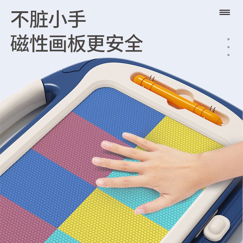 兒童畫板家用磁性寫字板塗鴉畫板帶桌子可擦小黑板寶寶益智早教-細節圖2
