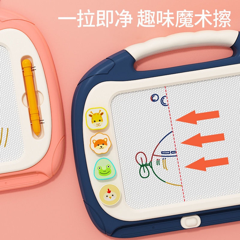 兒童畫板家用磁性寫字板塗鴉畫板帶桌子可擦小黑板寶寶益智早教-細節圖3