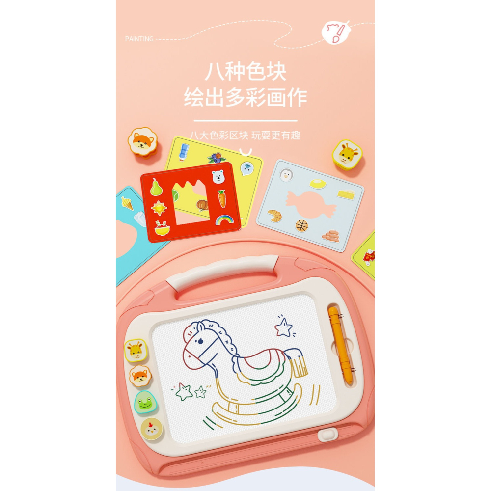 兒童畫板家用磁性寫字板塗鴉畫板帶桌子可擦小黑板寶寶益智早教-細節圖9