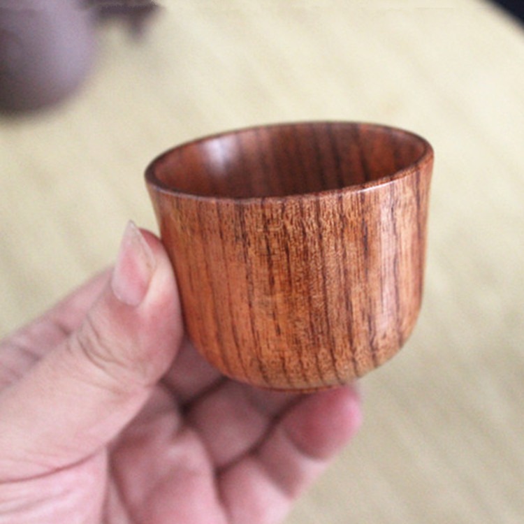 日式木杯子清酒杯酸棗木製茶杯實木隨手杯純手工木頭水杯餐廳家用-細節圖2